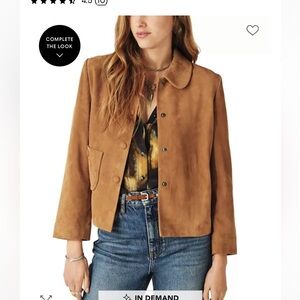 Ba&Sh Suede Collared Jacket Nwt size S